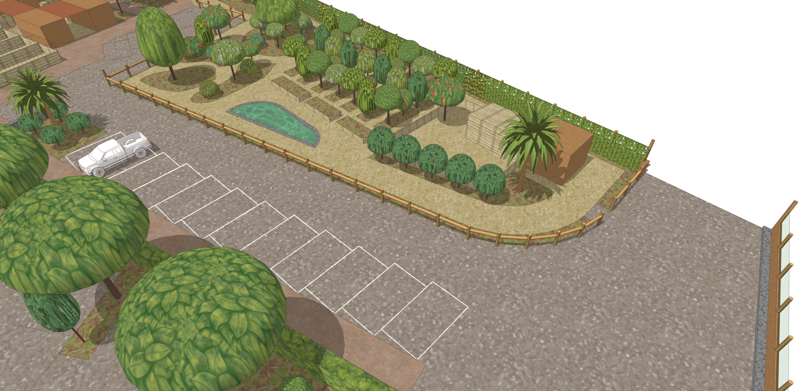 Vista parking Redacción